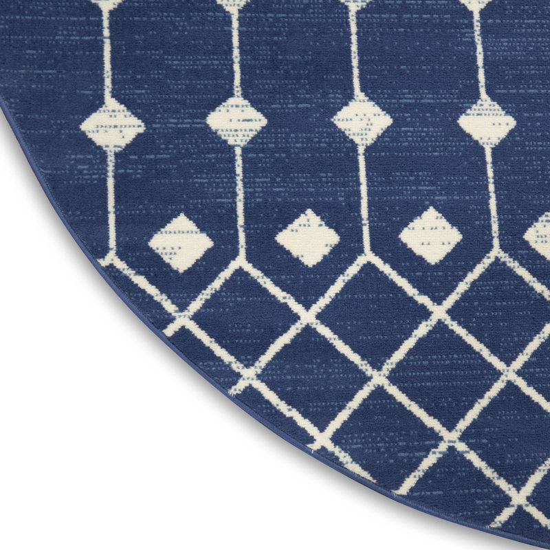 Brahn Argyle Indoor Rug, Round 5'3"