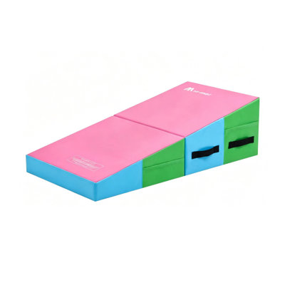 Tapis pliant inclinable de gymnastique inclinable, tapis de fromage antidérapant pour l'entraînement des enfants en chute libre, tapis d'exercice de remise en forme à domicile