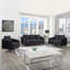 Causeuse moderne chic en velours noir Tisa-122255400