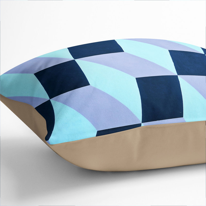 State Harlequin Square Throw Cushion, 40cm H x 40cm W x 15cm D, Stone