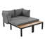 Outdoor Conversation Sets For 4 People L-Shaped Corner Sofa With Wooden Table-1237478193