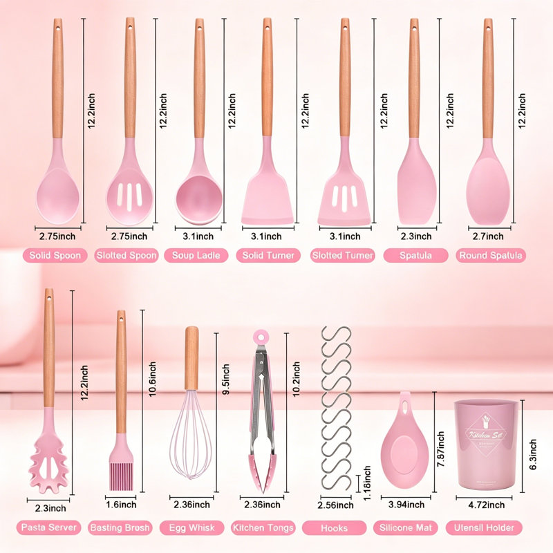 Skyicei L 23 Utensil Set, Pink