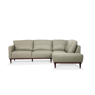 Orlando Sectional Sofa Green Faux Leather w/Right Facing Chaise -  ACME Furniture, 54975