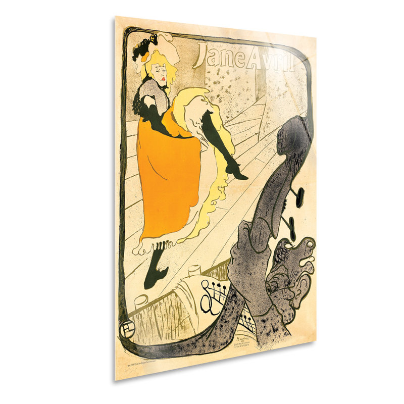 Jane Avril by Henri De Toulouse - No Frame Painting, 100cm H x 70cm W, Plastic/Acrylic