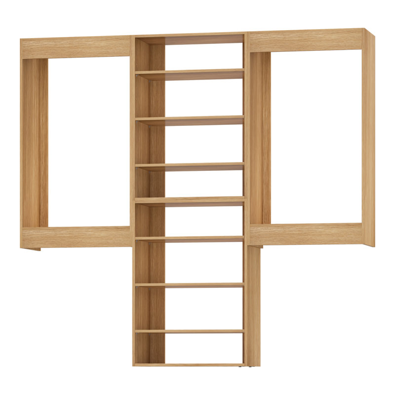 Système de garde-robe modulaire, design polyvalent et personnalisable pour un rangement et une organisation efficaces, en bois