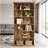 Storage Cabinet,Farmhouse Style Display Shelves,Spacious Bookshelf