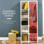 Garde-robe portable, armoire de chambre pliante, organisateur de rangement de vêtements avec 8 compartiments cubes, tringle, portes magnétiques
