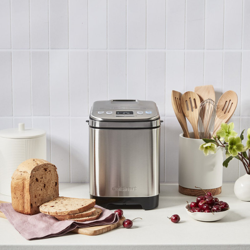 Cuisinart Bread Maker Machine, Compact and Automatic, Customizable Settings, Up to 2lb Loaves
