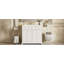 Ensemble de meuble-lavabo 36 po avec lavabo en céramique, armoire de rangement en bois massif, ensemble de meuble-lavabo autoportant avec 2 tiroirs et portes à fermeture douce-118592863