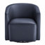 Fauteuil d'appoint pivotant à fonction demi-tonneau - Similicuir bleu minuit-1398202859