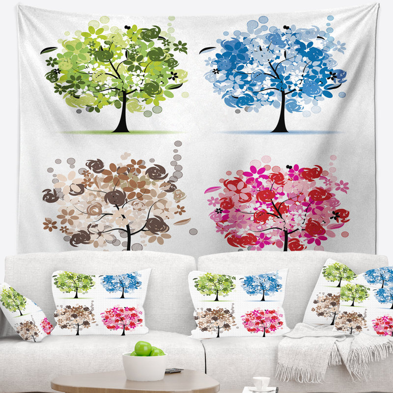 Ensemble de tapisserie floral treestry, H 50 po x l 60 po