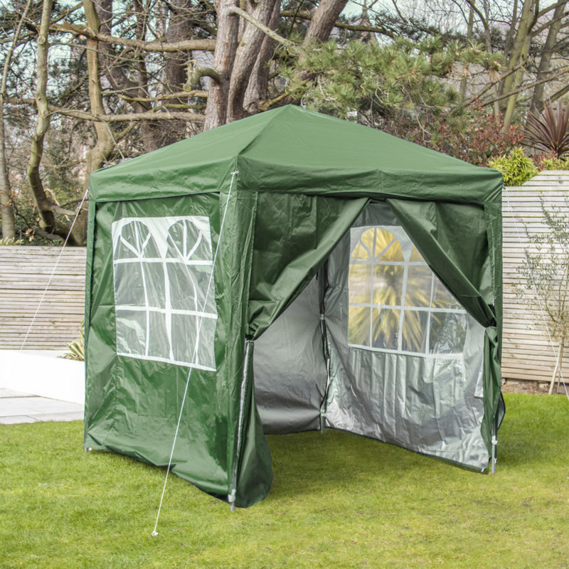 Aberici 2m x 2m Metal Pop-up Gazebo, Green