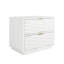 Table d'appoint pratique blanche avec tiroirs pour n'importe quelle pièce, design côtier, autoportante rectangulaire, bois d'ingénierie, base traîneau, facile à assembler, 23,03 po x 15,71 po x 19,12 po - coulissante