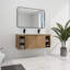 Meuble-lavabo mural 48 po avec lavabo double, charnière de porte à fermeture en douceur