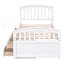 Lit plateforme simple en bois massif avec 6 tiroirs-1027255604