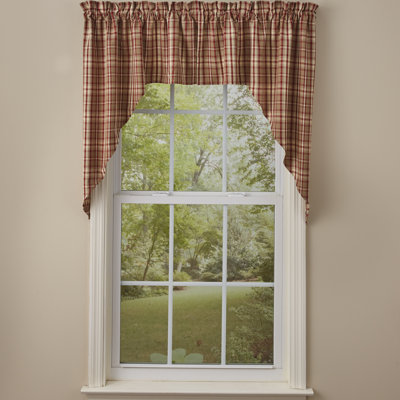 Jermir Cotton Plaid Swag Window Valance