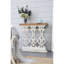 Console de 32,3 po de hauteur avec plateau en bois brun et base rétro complexe, élément de décor de couloir mesurant 32 po x 12 po