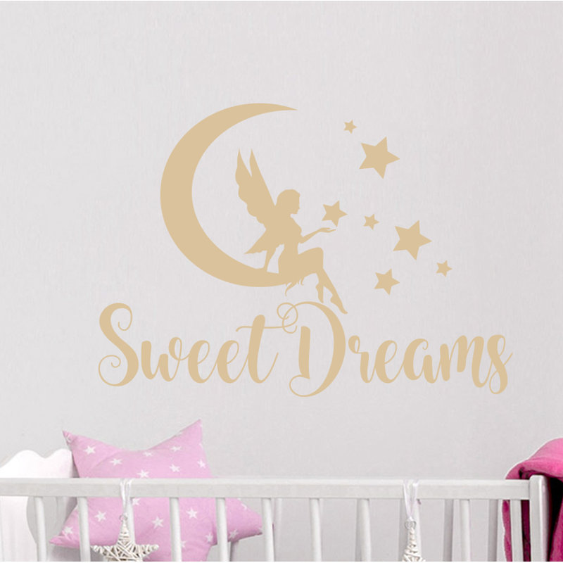 Décalcomanie murale lune rêves, Beige