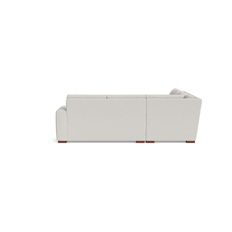 Couch Potato Sectional, Performance Velvet - Ivy, Left Hand Facing