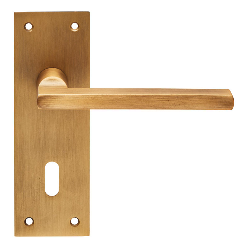 Maryanne Lock Door Handle, Antique Brass