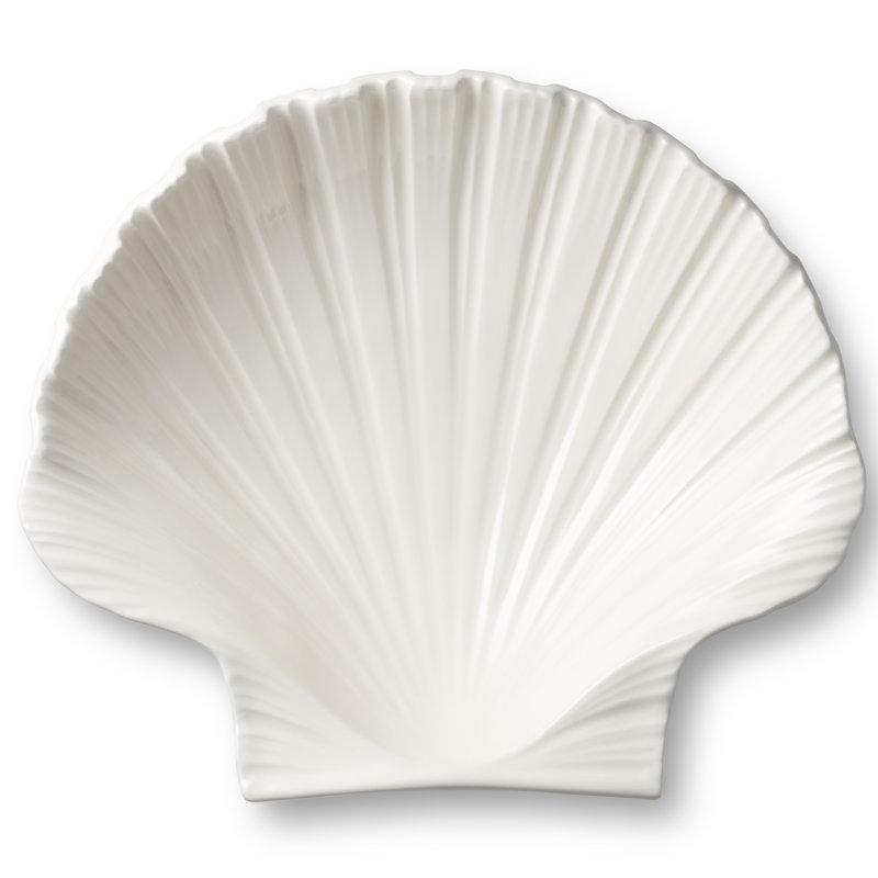 Ceramic Platter, 2.4" H x 8.3" W x 9.6" D