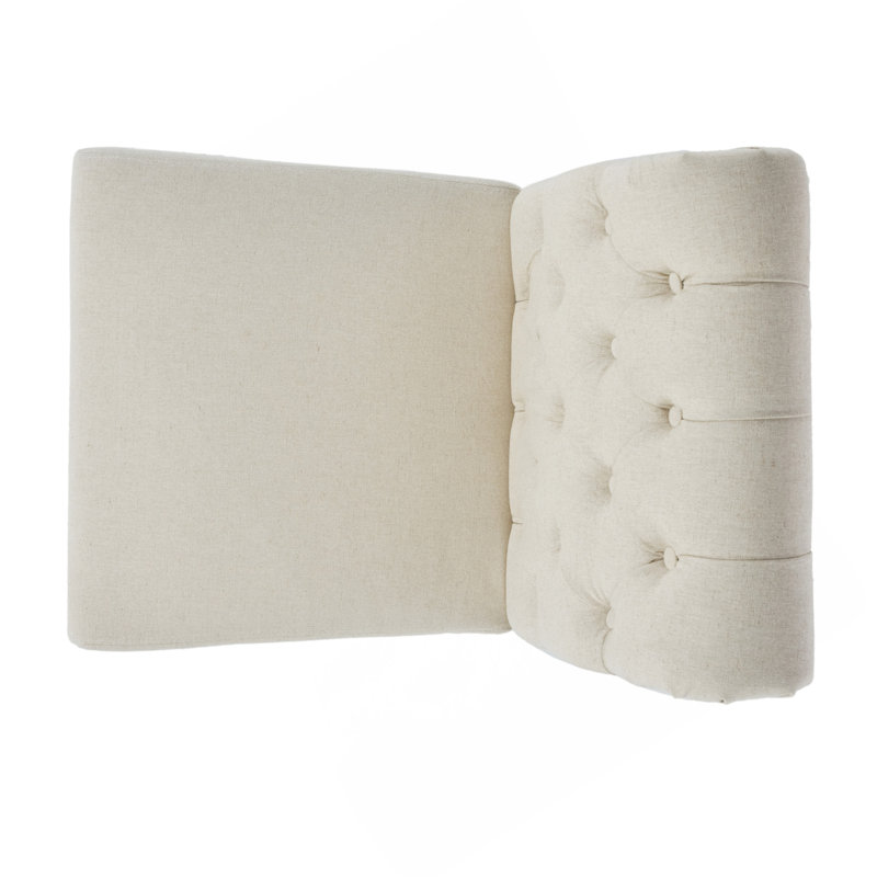 Ensemble de 2 chaises roulantes Broxton touffeté KD (ensemble de 2), Ivoire ivoire