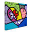 Art mural sur toile tendue - "Big Heart III" par Roberto Rafael pour décoration de salon, de chambre à coucher ou de bureau - 35 x 35-18731903