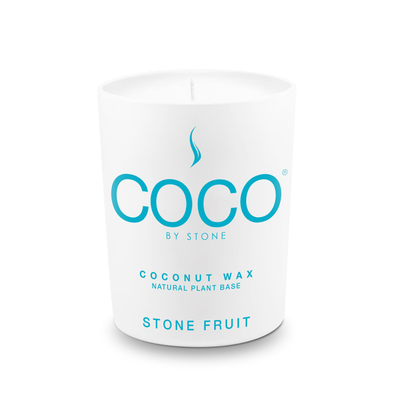 Bougie en cire d'abricot naturel, Pot de 6,5 oz