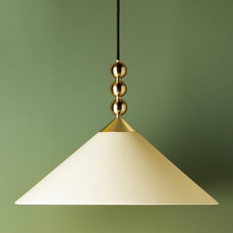 Luminaire suspendu en forme de cône à 1 lumière 