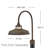 Troyer Outdoor Post Mount Lantern with Clear Seedy Glass-108493353