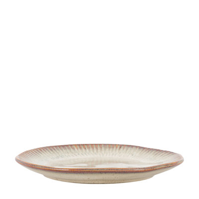 Organic Ridged Side Plate Stone (4pk) D220mm