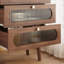 Armoire décorative avec 3 tiroirs et porte, armoire de rangement en bois avec tablettes, buffet de salon, vestibule