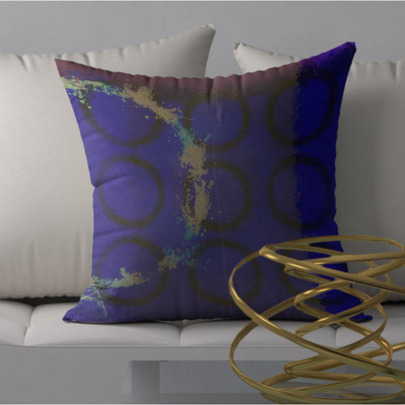 Abstract Reversible Throw Pillow, 20" H x 20" W