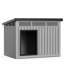 Niche pour chien avec toit imperméable et amovible résistante aux intempéries 24,14 po (gris)-418240798