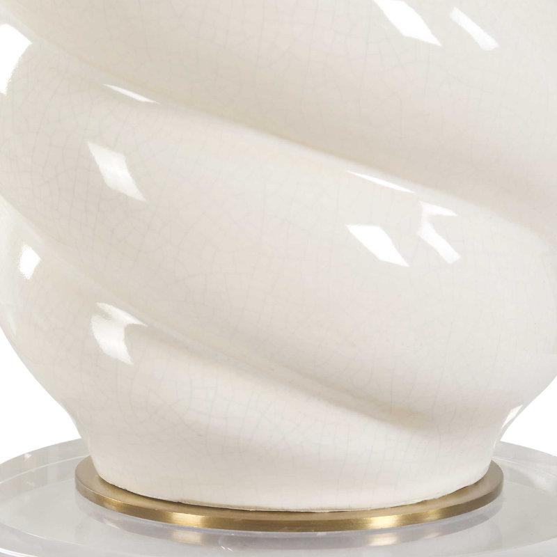  Anneli White Swirl Table Lamp