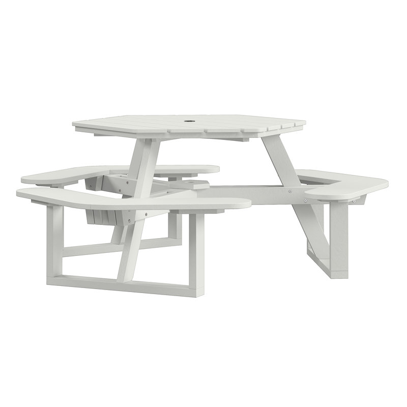 Table de pique-nique Shoreline, Blanc noix de coco