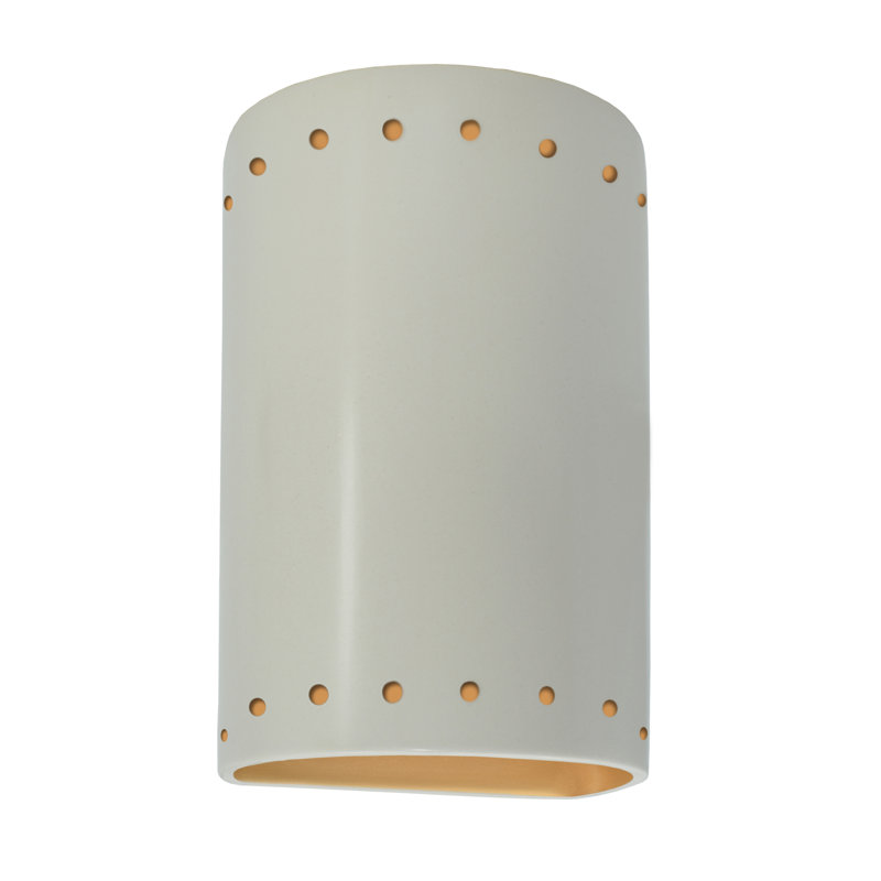 Plafonnier encastré d'extérieur à DEL intégré 1 ampoule H 9,5 po Charlottee, Blanc mat / or champagne