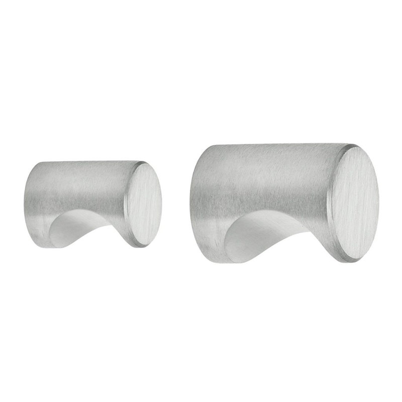 Cylindrical Knob, 0.8125" H x 0.8125" W x 1.125" D, Stainless Steel