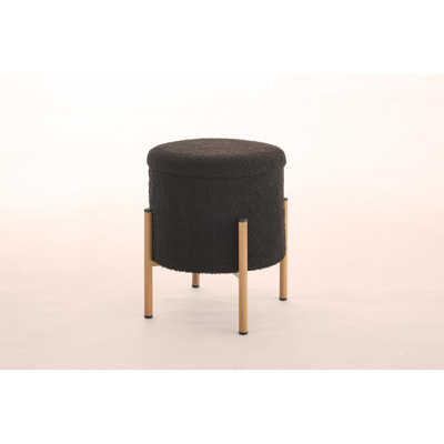 Repose-pieds rond polyvalent avec base en métal pour le confort de la maison