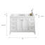 Ensemble de meuble-lavabo simple avec plateau en marbre 48,00 po Darreyl-935802609-935802611