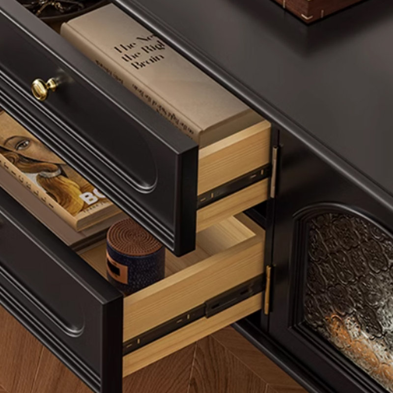 American retro design sense solid wood TV cabinet