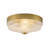 3-Light Modern Clear Glam Glass Flush Mount