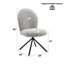 Chaise de salle à manger pivotante blanc cassé, moderne et minimaliste