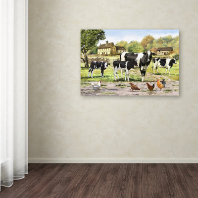 «Fresian Cows Landscape» par Armand, reproduction sur toile
