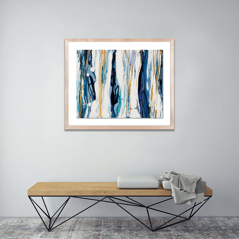 Vertical Stripes Print by Kim Whiteside, Natural, 32" H x 40" W x 2.5" D