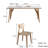 Solid Wood Rock Plate Table And Chairs 4 - Person Four Leg Dining Set-101078388
