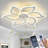 Flower Ceiling Fans With Lights And Remote, Modern Low Profile Flush Mount Ceiling Fan, Dimmable Led Ceiling Light Fixture,-271354249-287202573
