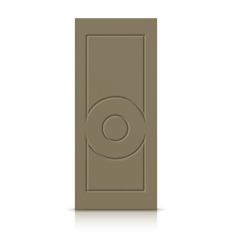 Porte standard à panneaux en bois massif, Vert olive, 30 po x 80 po