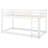 Twin Over Twin Floor Bunk Bed With Ladder , White