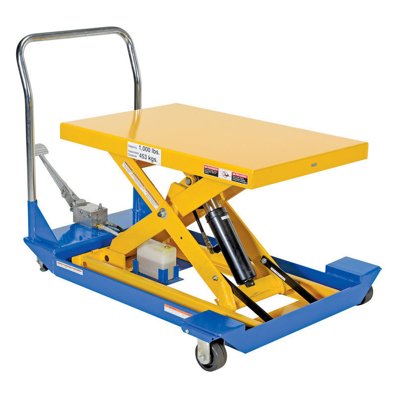 Chariot à ciseaux pour pompe à pied, H 36 po x l 58,88 po x P 36 po